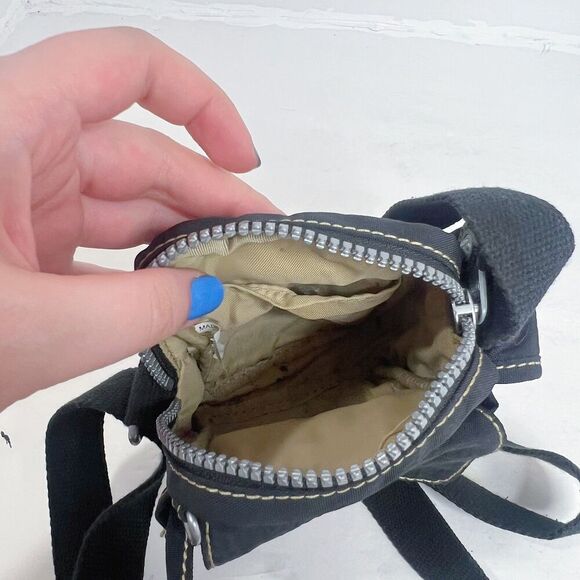 y2k Kipling Black Nylon Mini Bag Crossbody Streetwear - Picture 5 of 8